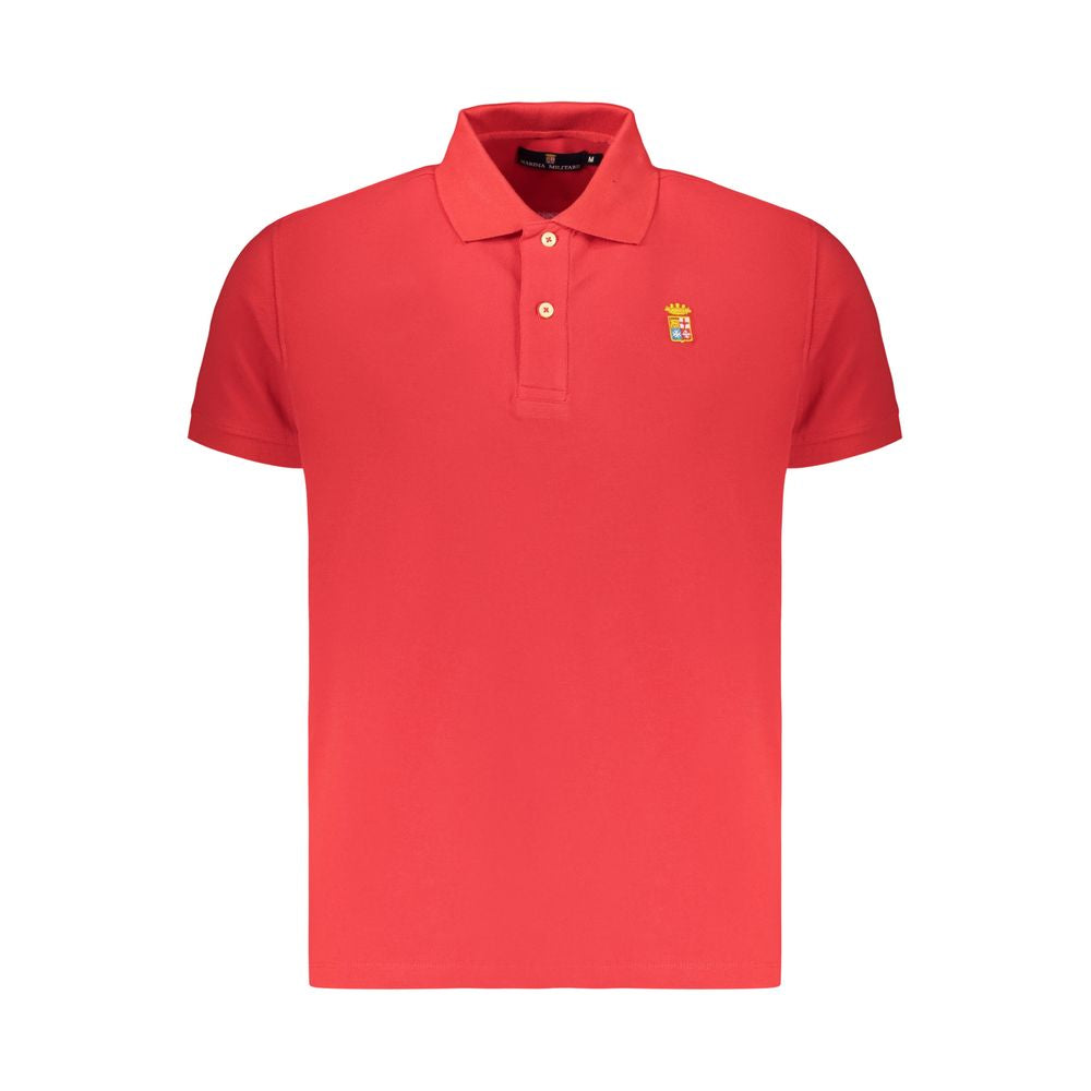 Polo Marina Militare Rosso da Uomo in Cotone