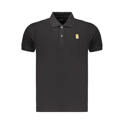 Polo da uomo Marina Militare in cotone nero