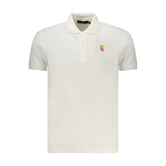 Polo da uomo in cotone bianco Marina Militare