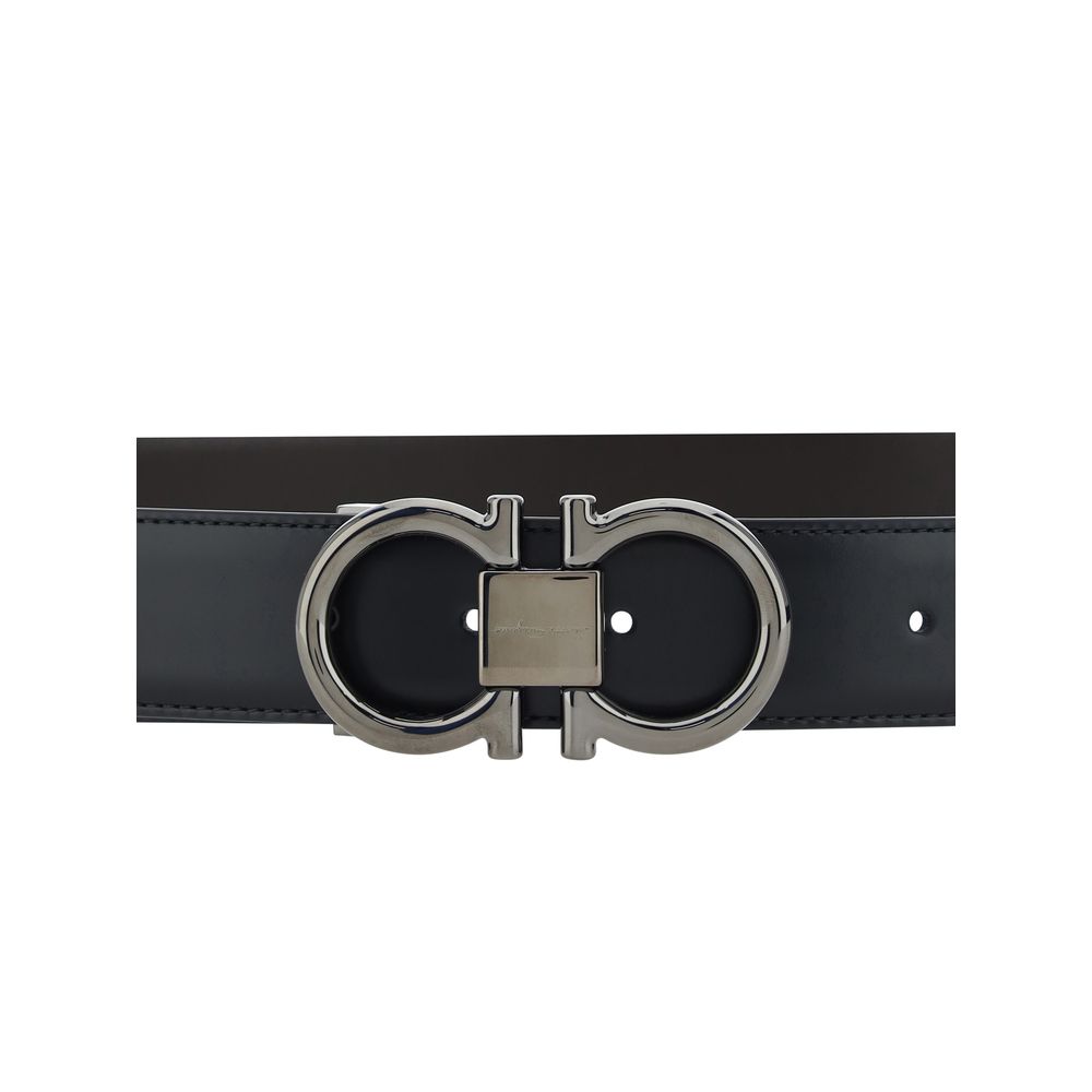 Cintura Regular Ferragamo Nera In Pelle Di Vitello Bos Taurus