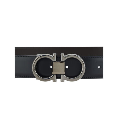 Cintura Regular Ferragamo Nera In Pelle Di Vitello Bos Taurus