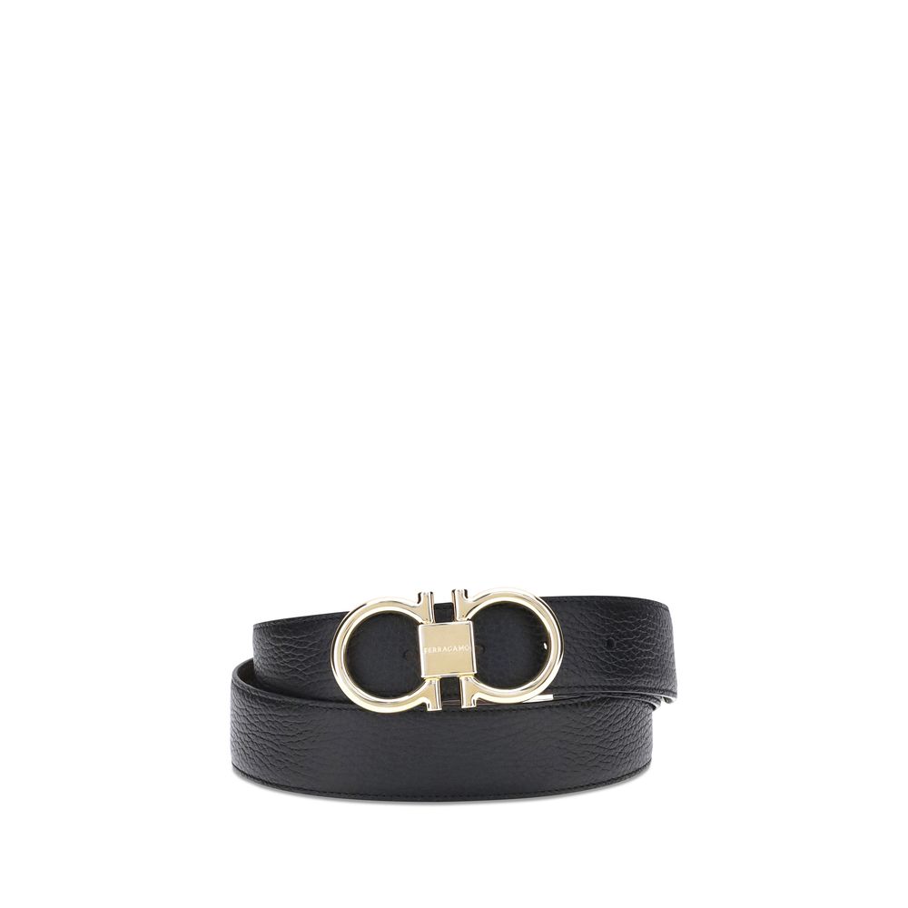 Ceinture en cuir de veau noir Bos Taurus Ferragamo