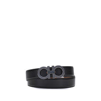Ceinture Ferragamo en cuir de veau noir Bos Taurus, taille standard