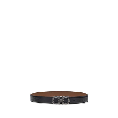 Ceinture Ferragamo en cuir de veau noir Bos Taurus, taille standard