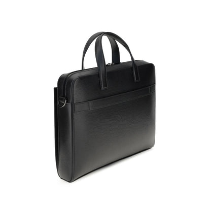 Borsetta Ferragamo Bos Taurus in pelle di vitello nera