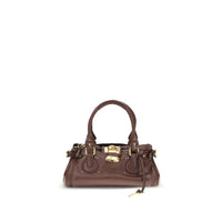 Borsa a tracolla Chloé in pelle di vitello Bordeaux Bos Taurus