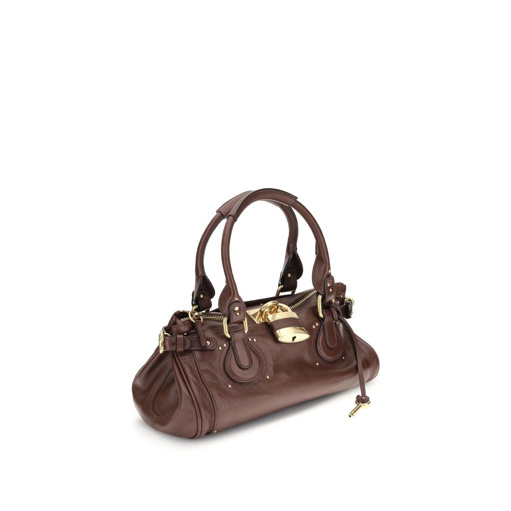 Borsa a tracolla Chloé in pelle di vitello Bordeaux Bos Taurus