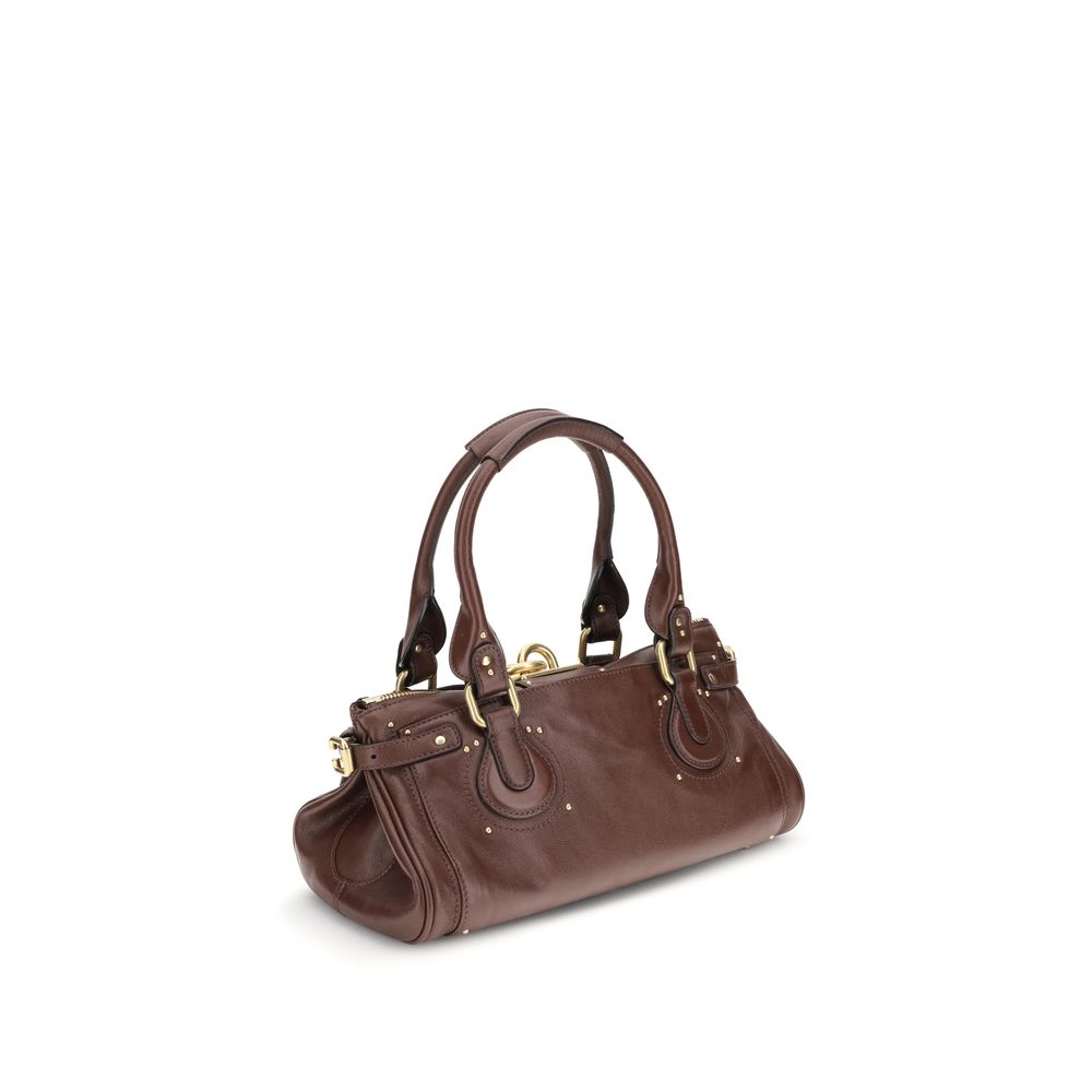 Borsa a tracolla Chloé in pelle di vitello Bordeaux Bos Taurus