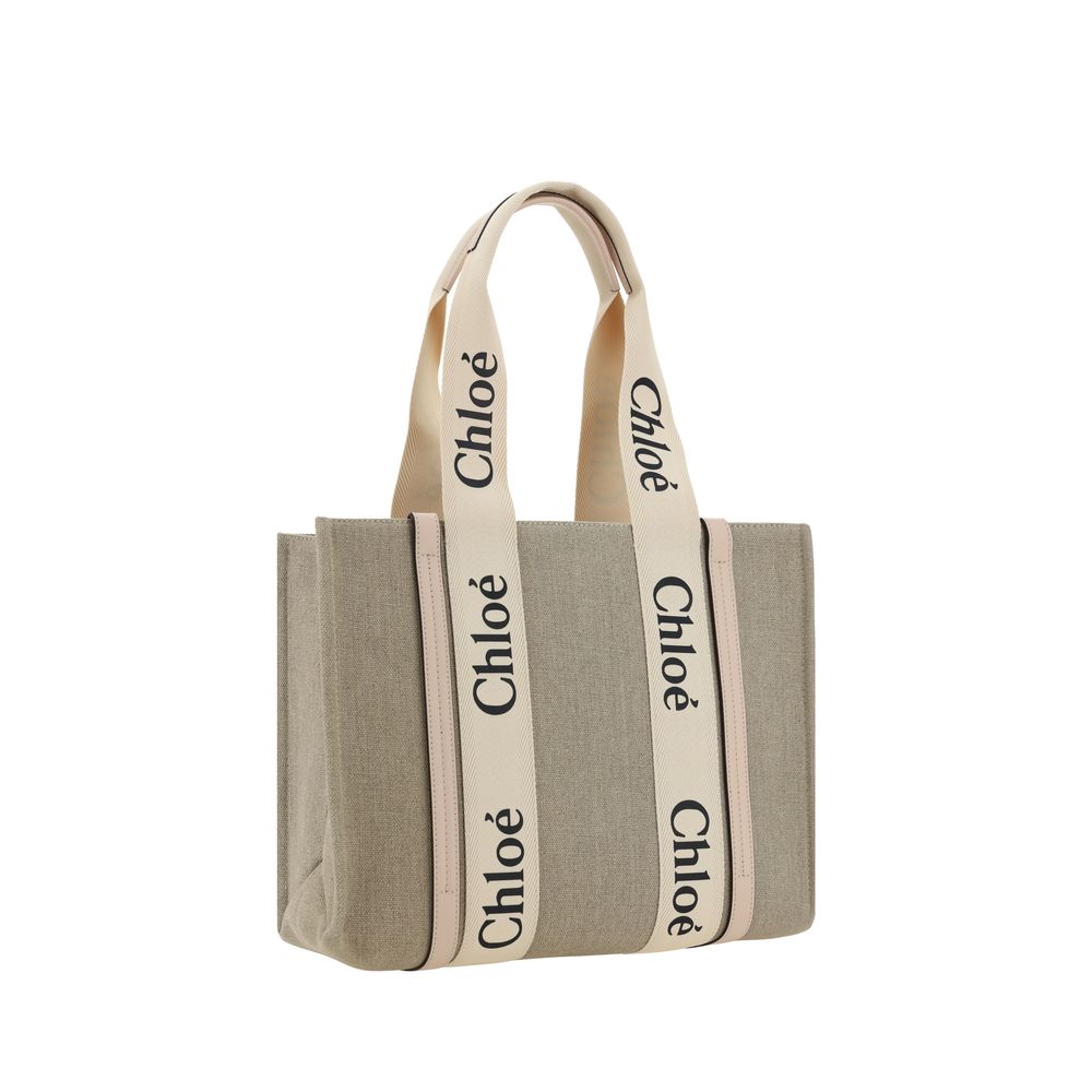 Borsa in lino beige Chloé