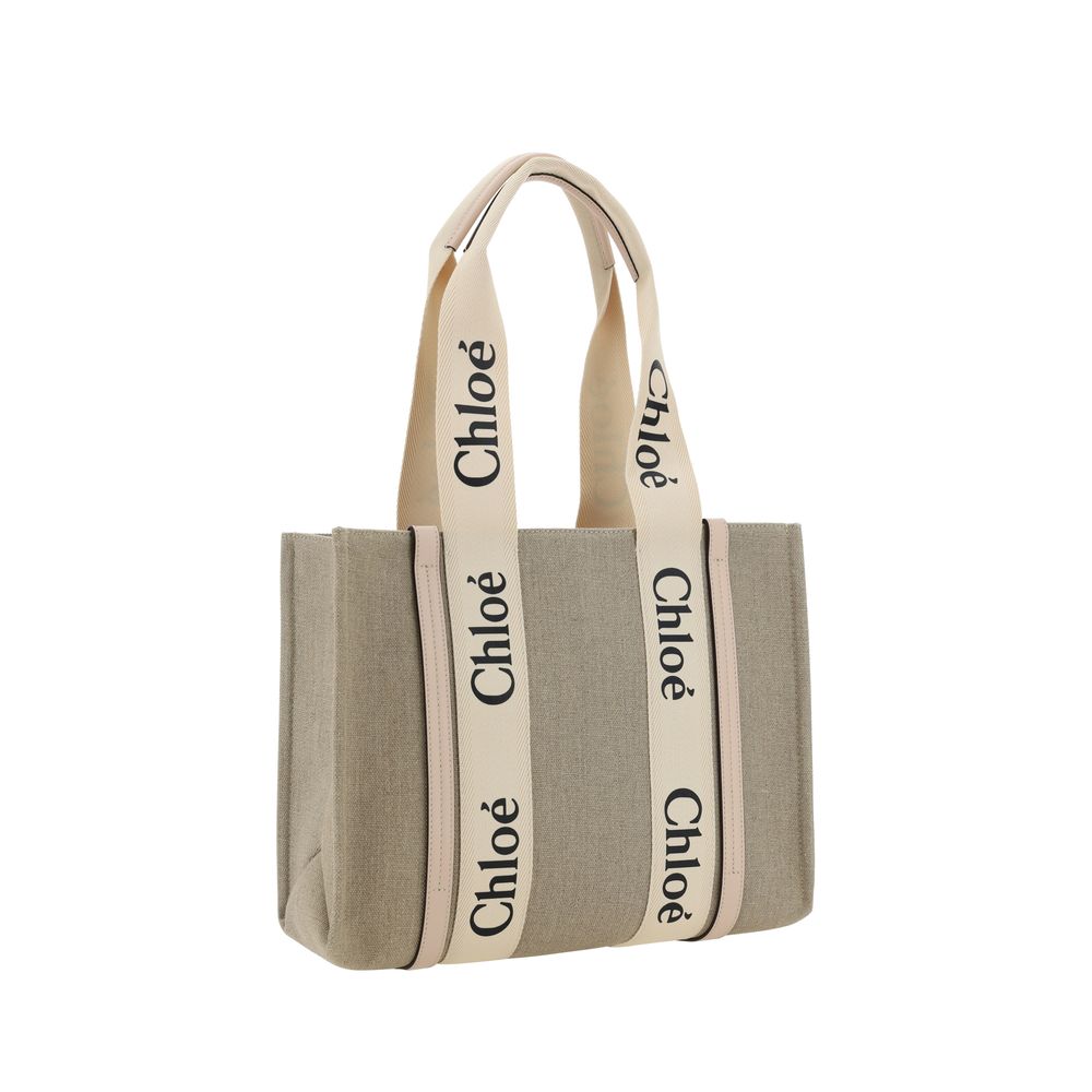 Borsa in lino beige Chloé