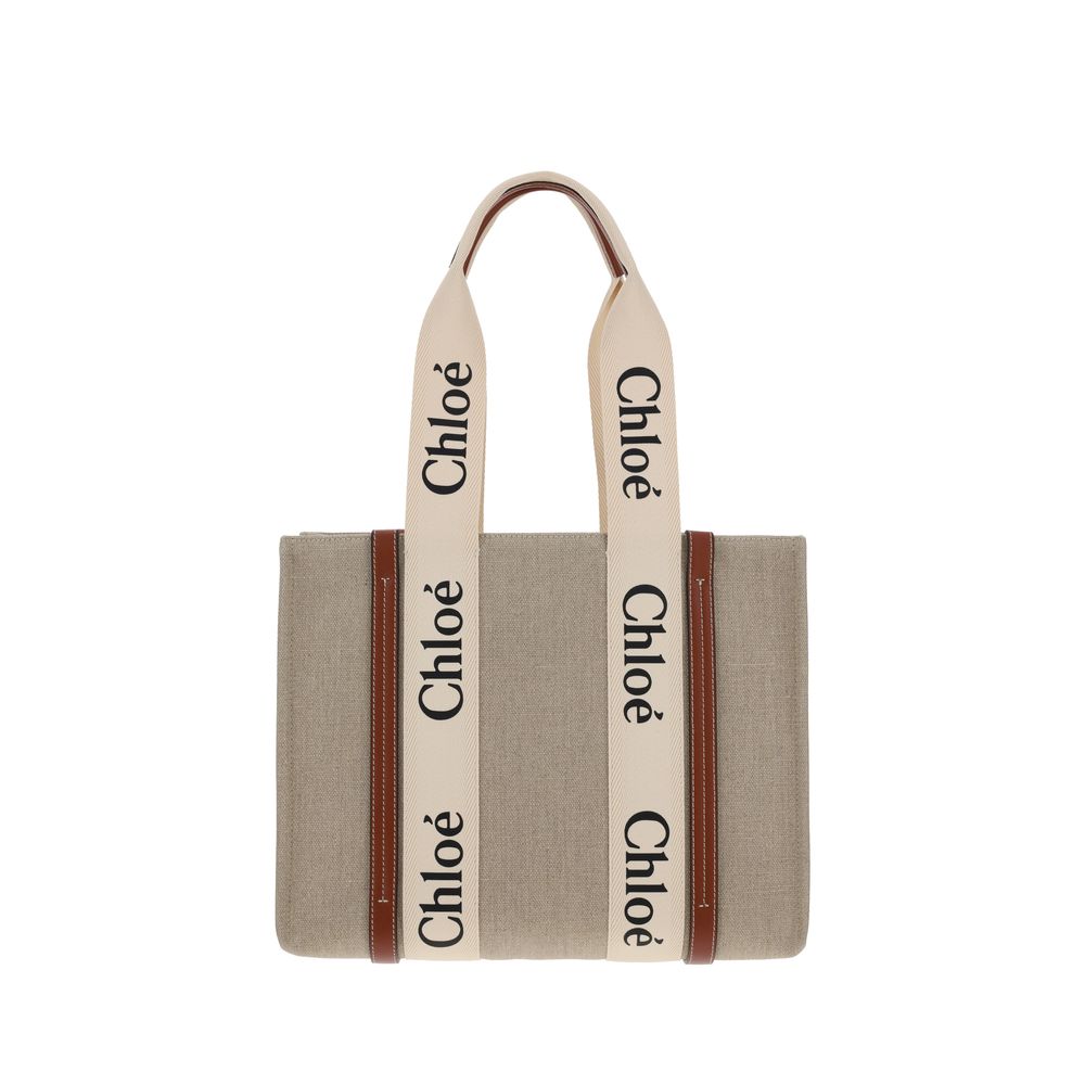 Borsa in lino beige Chloé