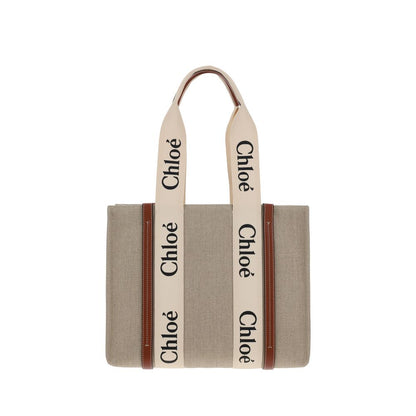 Borsa in lino beige Chloé