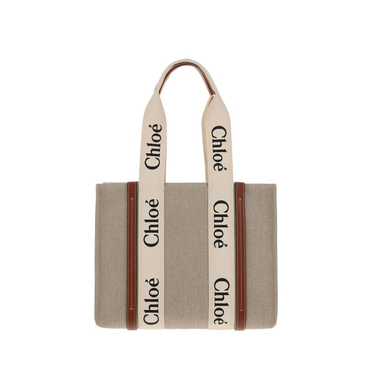 Borsa in lino beige Chloé