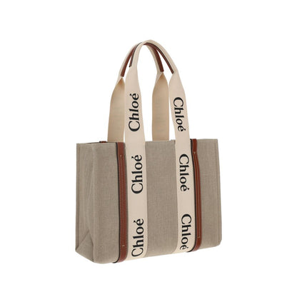 Borsa in lino beige Chloé