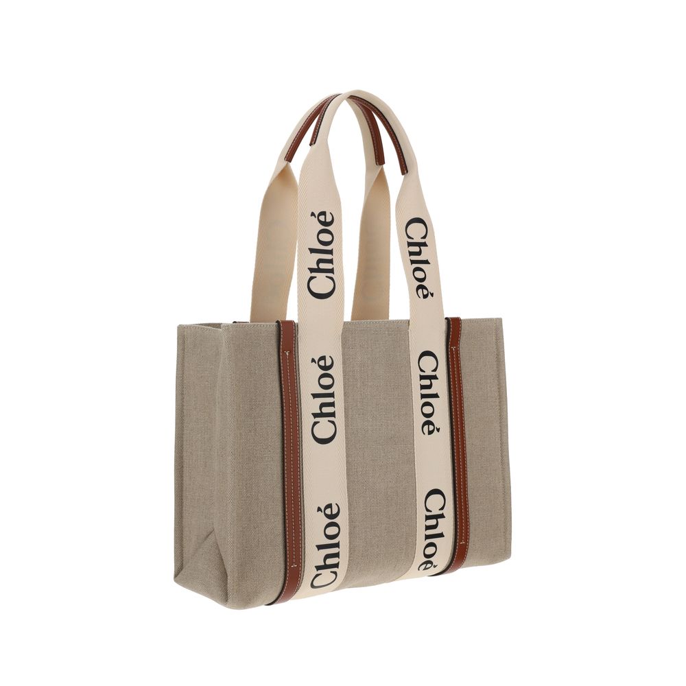 Borsa in lino beige Chloé