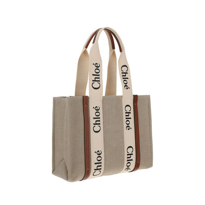 Borsa in lino beige Chloé