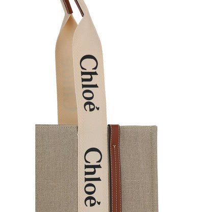 Borsa in lino beige Chloé