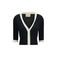 Cardigan en coton noir Valentino Garavani