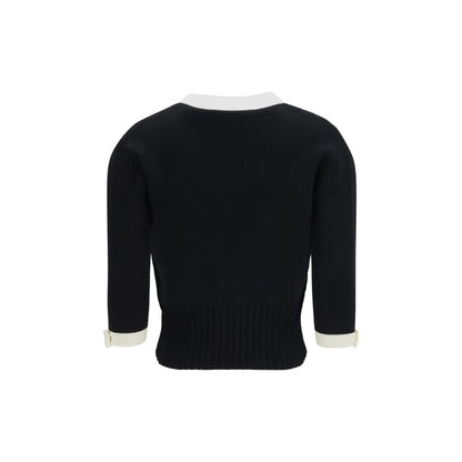 Cardigan en coton noir Valentino Garavani