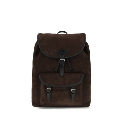 Valentino Garavani Zaino in pelle di vitello marrone Bos Taurus
