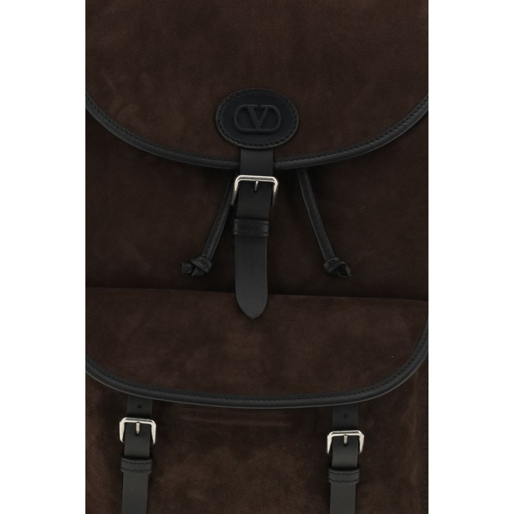 Valentino Garavani Zaino in pelle di vitello marrone Bos Taurus