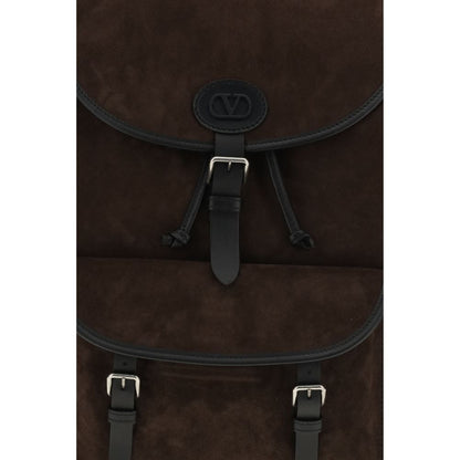 Valentino Garavani Zaino in pelle di vitello marrone Bos Taurus