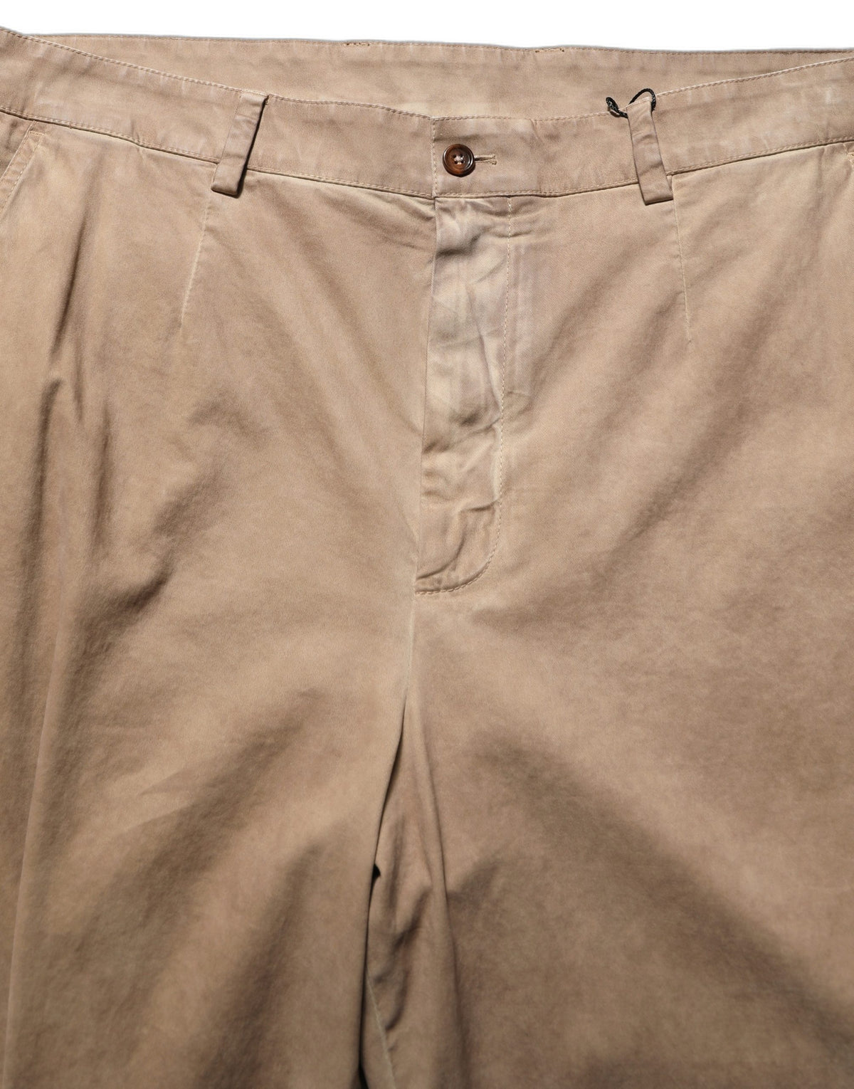 Pantalon homme coupe droite en coton beige Domenico Tagliente