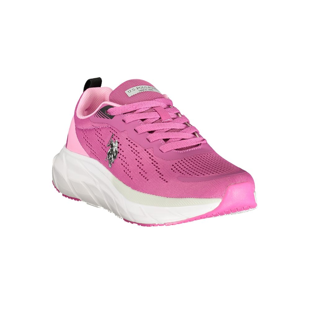 U.S. POLO ASSN. Baskets Roses en Polyuréthane pour Femme