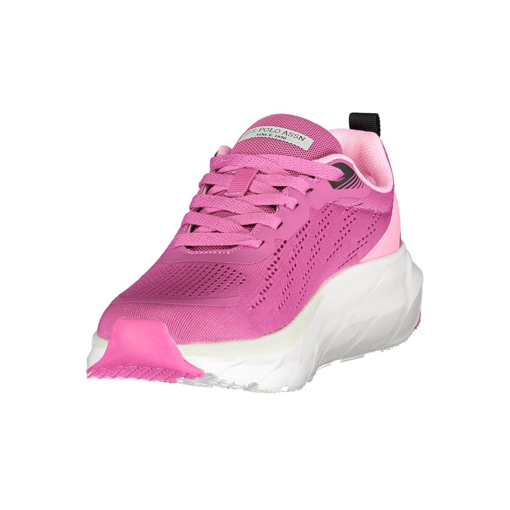 U.S. POLO ASSN. Baskets Roses en Polyuréthane pour Femme
