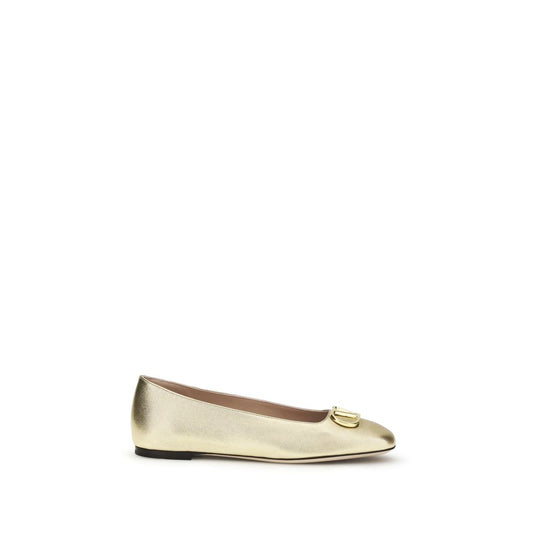 Ballerine Valentino Garavani in nappa oro / vitello Bos Taurus