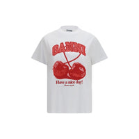 T-shirt Ganni in cotone bianco