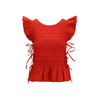 Camicetta Ganni in cotone rosso