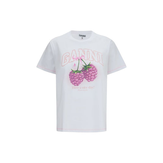 T-shirt Ganni in cotone bianco
