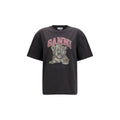 T-shirt Ganni in cotone nero