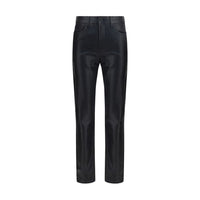 Pantaloni L'Agence in pelle nera