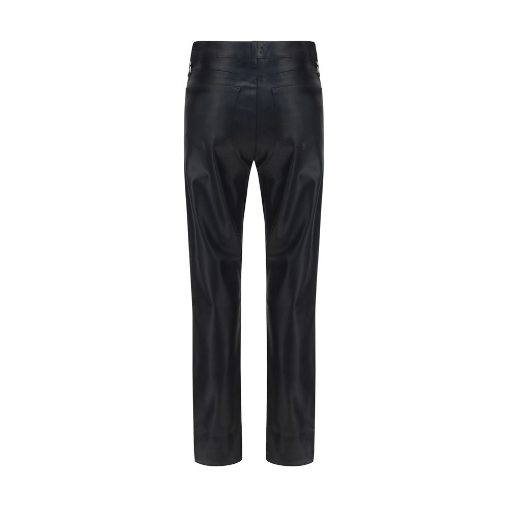 Pantaloni L'Agence in pelle nera