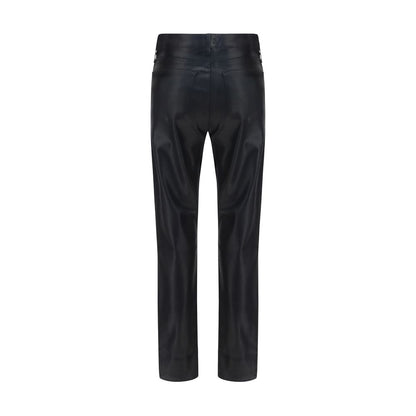 Pantaloni L'Agence in pelle nera