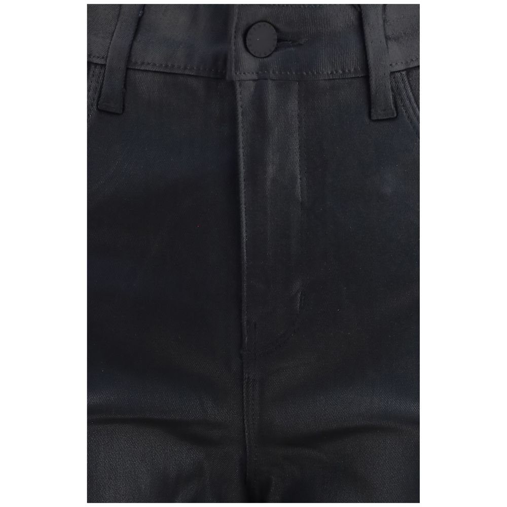 Pantaloni L'Agence in pelle nera