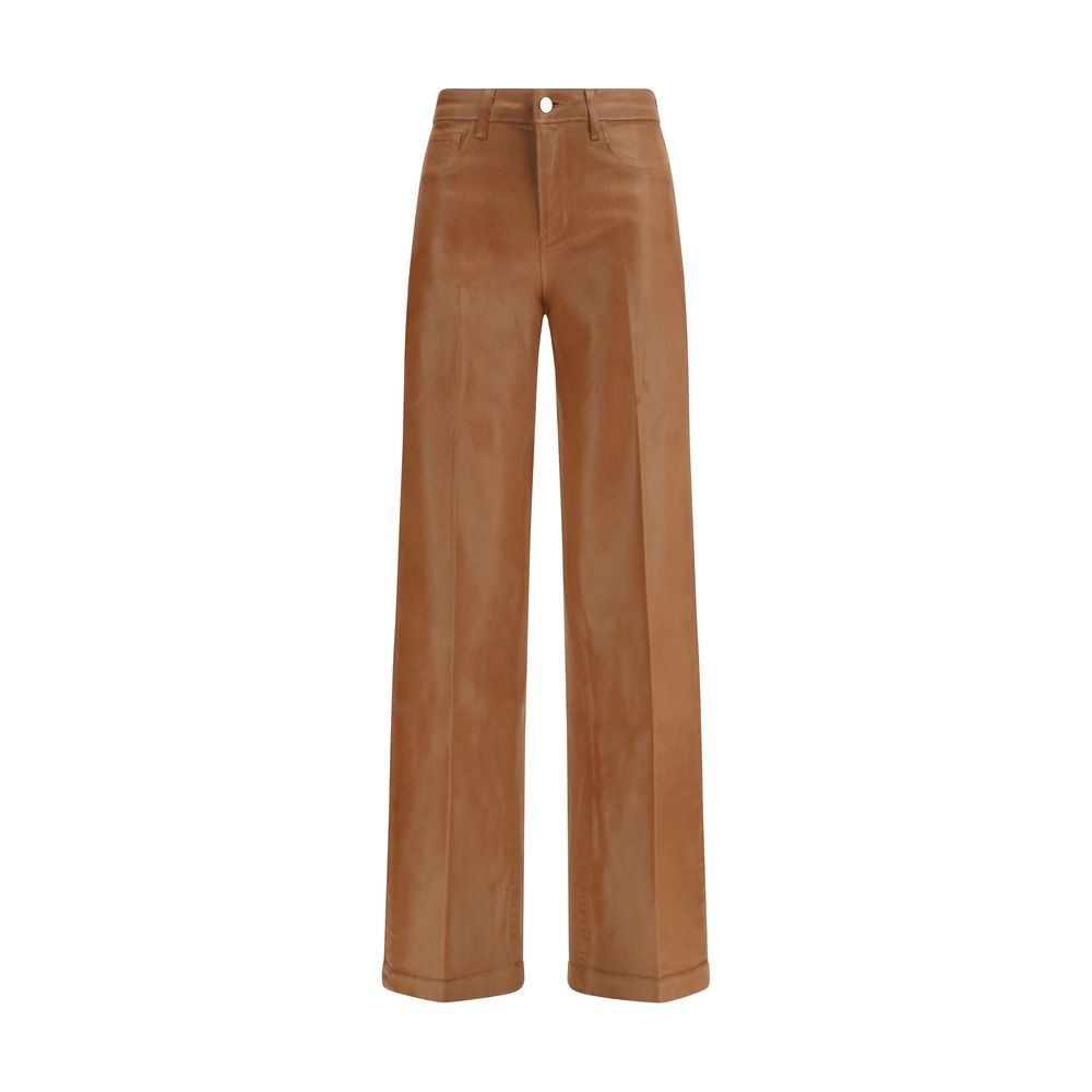 Jeans in denim di cotone beige L'Agence