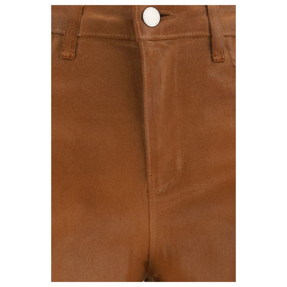 Jeans in denim di cotone beige L'Agence
