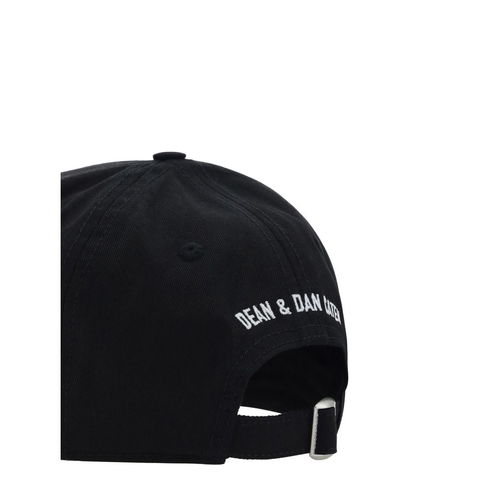 Berretto in Cotone Nero Dsquared² (Cappello da Baseball)