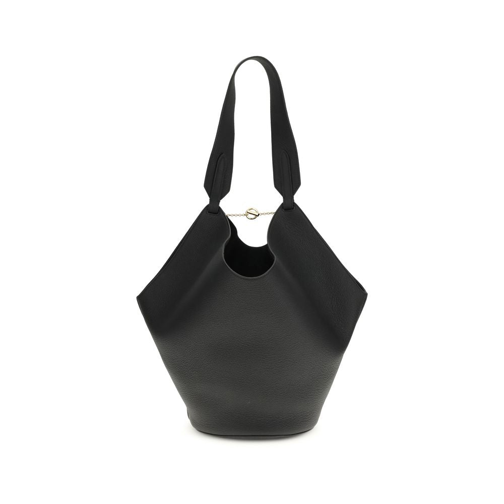 Sac bandoulière Khaite en cuir de veau noir Bos Taurus