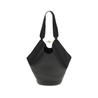 Sac bandoulière Khaite en cuir de veau noir Bos Taurus
