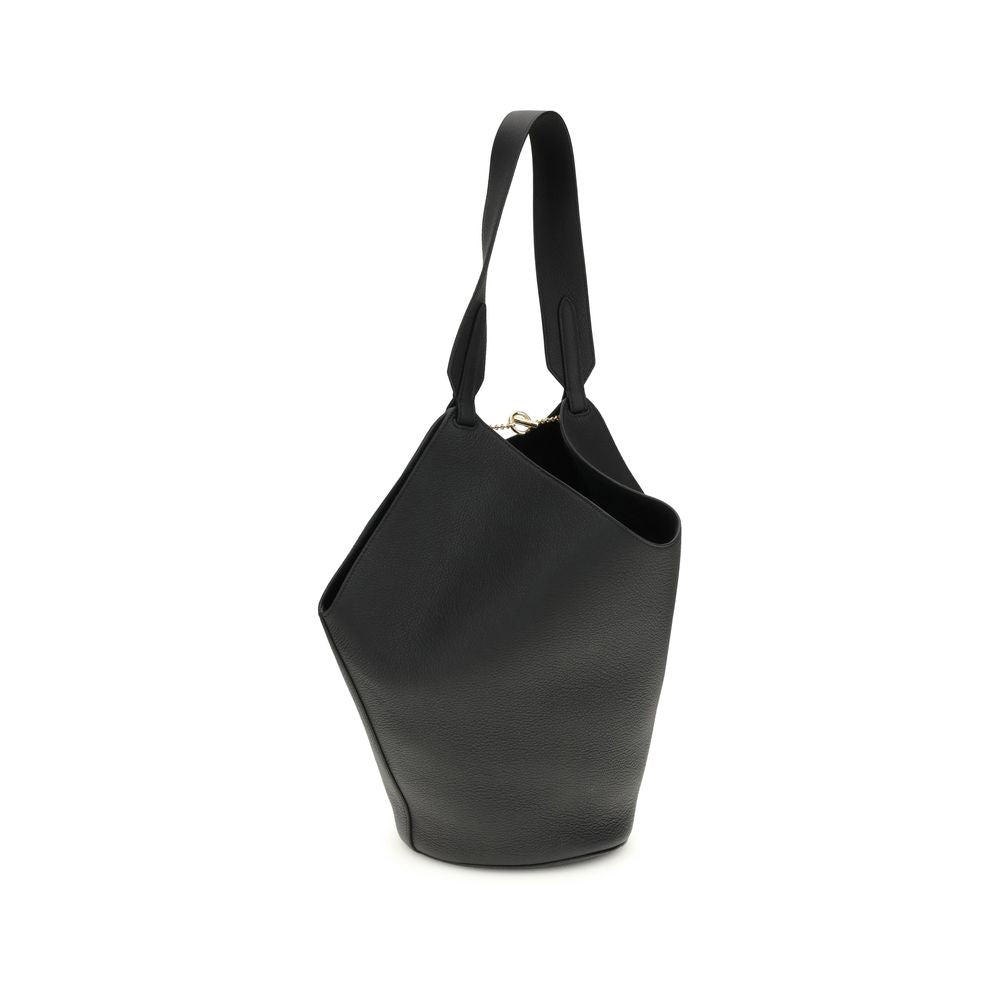 Sac bandoulière Khaite en cuir de veau noir Bos Taurus