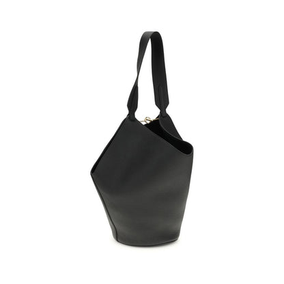 Sac bandoulière Khaite en cuir de veau noir Bos Taurus