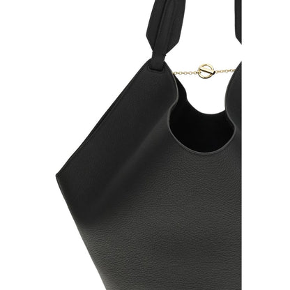 Sac bandoulière Khaite en cuir de veau noir Bos Taurus