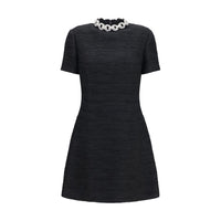 Valentino Garavani Black Cotton Cocktail Dress