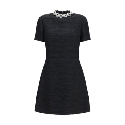 Valentino Garavani Black Cotton Cocktail Dress