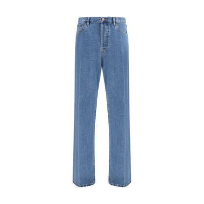 Valentino Garavani Jeans Dritti in Cotone Blu
