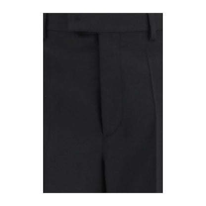Valentino Garavani Black Wool Oves Aries Dress Pants